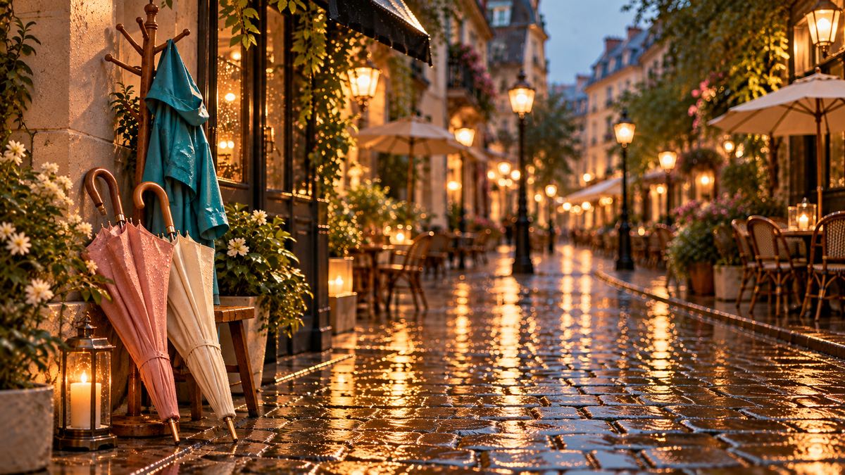 Tiempo de lluvia, capas y sombrillas